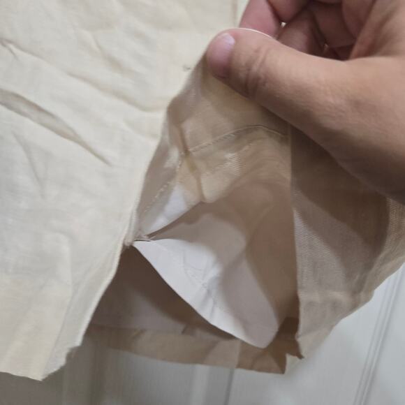 J.Crew Linen Blend Skirt Women’s Size 6 Beige Button Front - Picture 4 of 10